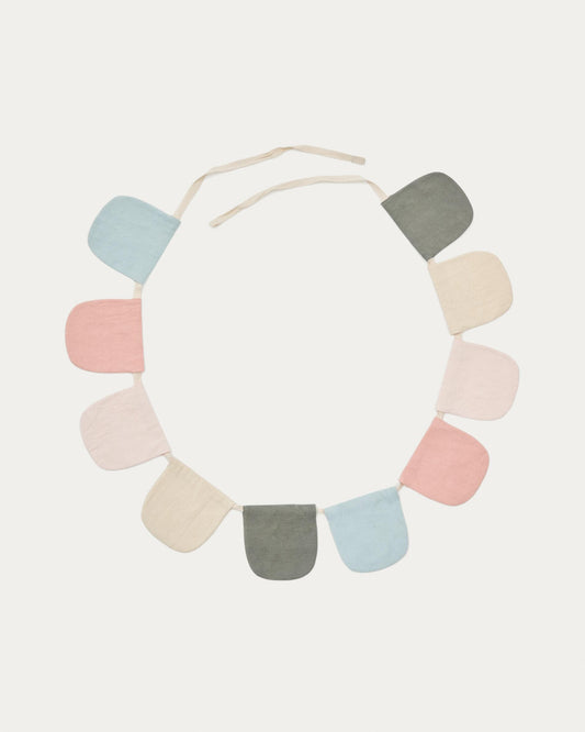 Garlanda amb banderoles Betia 100% cotó multicolor pastel 250 cm