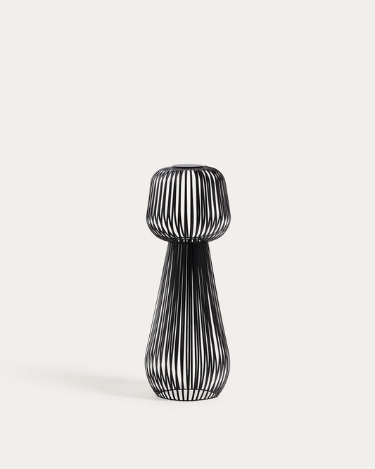 Llum de peu solar Reiba de metall negre