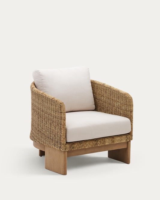 Fauteuil Xoriguer en rotin synthétique et bois d’eucalyptus FSC 100 %