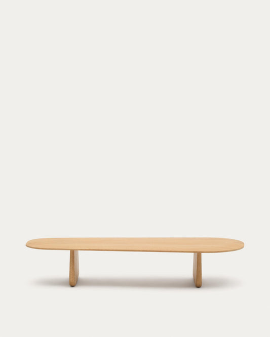 Taula de centre Pirita de fusta massissa de roure amb acabat natural 147 x 65 cm FSC 100%