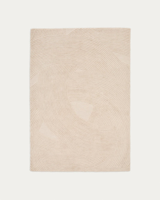 Catifa Domm de llana beige 160 x 230 cm