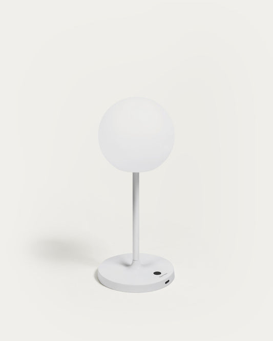 Llum de taula d'exterior Dinesh d'alumini gris 40 cm