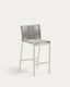 Tamboret d'exterior Culip de corda i alumini blanc 65 cm