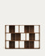 Conjunt Litto de 6 prestatgeries modulars de xapa de noguera 168 x 114 cm