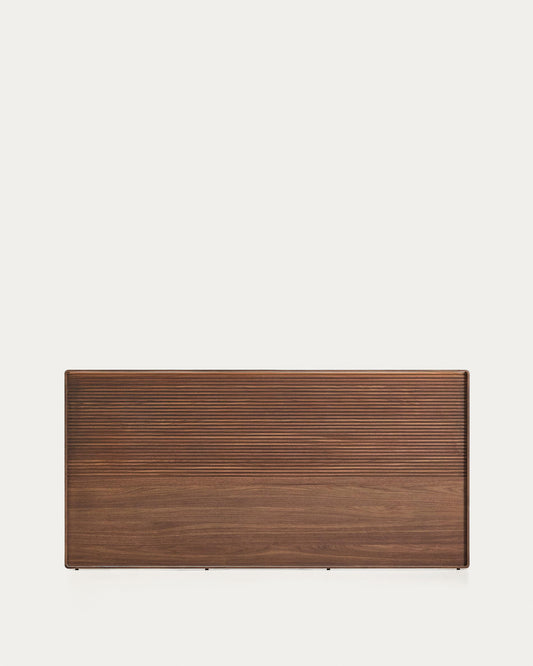 Capçal Norlen de xapa de noguera amb acabat fosc i llum LED per a llit de fins a 180 cm FSC Mix Credit