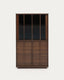 Vitrina Onix fusta massissa noguera i xapa de noguera acabat fosc 100x170cm FSC Mix Credit