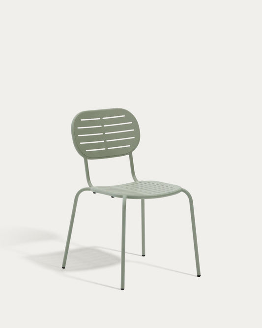 Cadira apilable d’exterior Brai d’acer galvanitzat turquesa