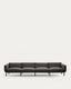 Sofà modular d'exterior Sorells 4 places amb entapissat gris i alumini gris 314 cm