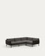 Sofà modular raconer d'exterior Sorells 5 places entapissat gris alumini gris 276x191,5 cm