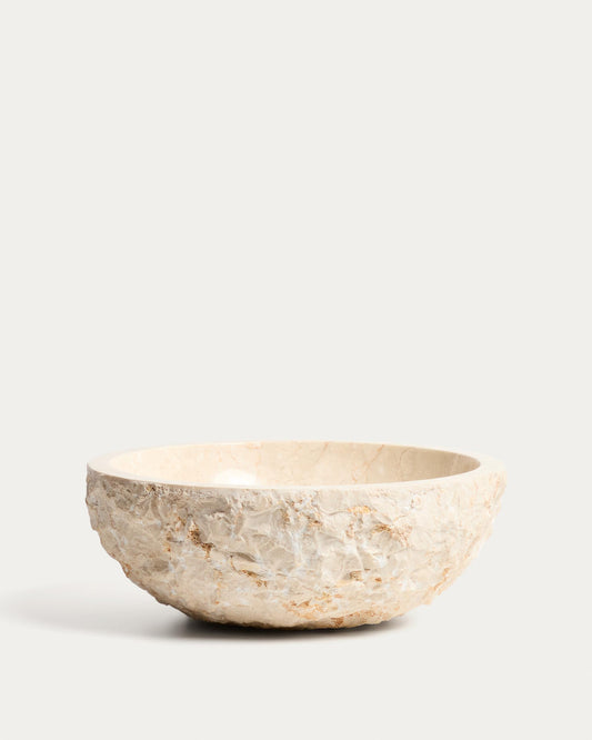 Pica de lavabo Orvane de marbre beix Ø 40 cm