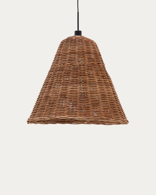 Pantalla per a llum de sostre Calvia de rotang amb acabat natural Ø 60 cm