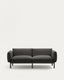 Sofà modular d'exterior Sorells 2 places amb entapissat gris i alumini gris 171 cm
