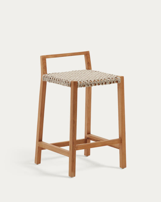Taburet Giverola de fusta massissa de teca 67,5 cm