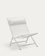 Fauteuil pliant Canutells en aluminium avec finition gris clair
