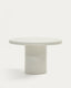 Mesa redonda Aiguablava de cemento blanco Ø 120 cm