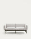 Sofà modular d'exterior Sorells 2 places amb entapissat beix i alumini verd 171 cm
