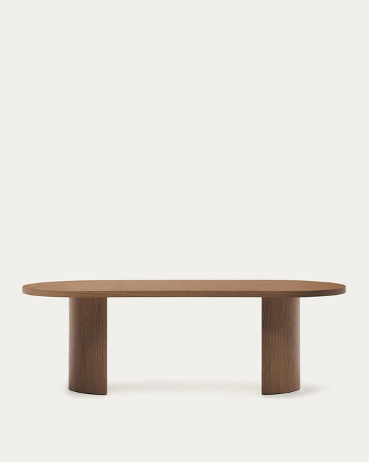 Taula Nealy de xapa de noguera amb acabat fosc 240 x 100 cm