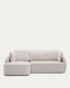 Sofà llit Laira 3 places de xenilla amb chaise longue esquerra cru 246 cm FSC Mix Credit