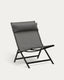 Fauteuil pliant Canutells en aluminium avec finition gris foncé