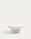 Taula de centre rodona Addaia de ciment blanc Ø66 cm