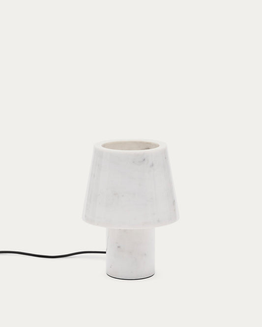 Llum de taula Alaro de marbre blanc
