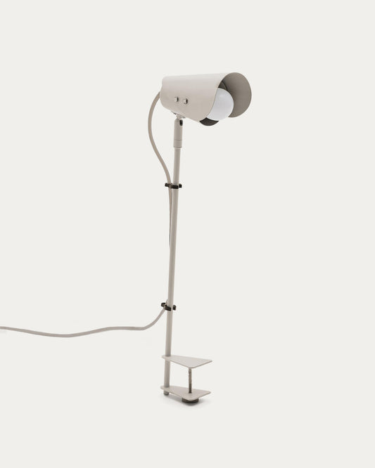 Lampe de bureau avec pince Jula en métal gris