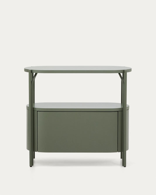 Moble de bany Arely amb estructura d'acer i MDF lacat verd 90x40 cm