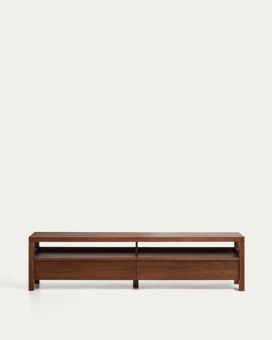 Moble TV Norani de fusta massissa i xapa d’acàcia 200 x 50 cm