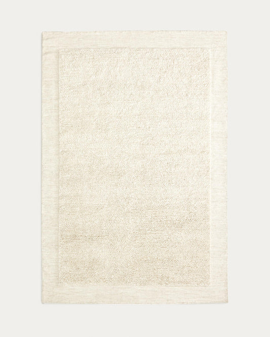 Tapis Marely en laine blanc 200 x 300 cm