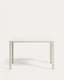 Taula d'exterior alta Culip d'alumini amb acabat blanc 150 x 77 cm