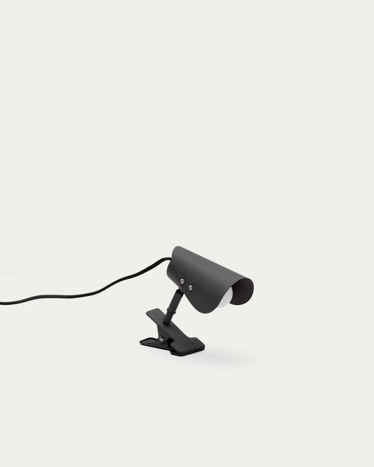 Llum petit amb pinça Jula de metall negre