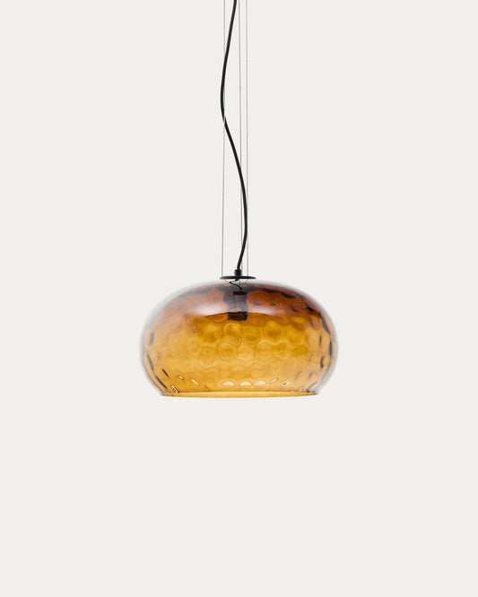 Llum de sostre Balma de vidre marró Ø 40 cm