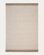 Tapis Nifelia jacquard en laine beige 200 x 300 cm