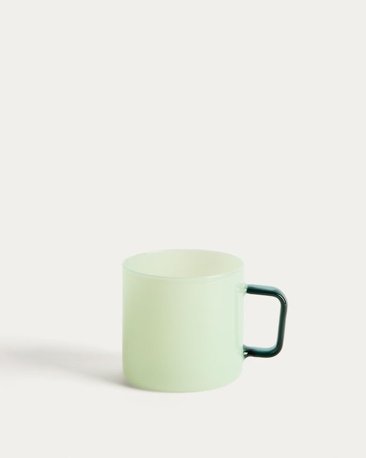 Taza Micla de vidrio verde claro
