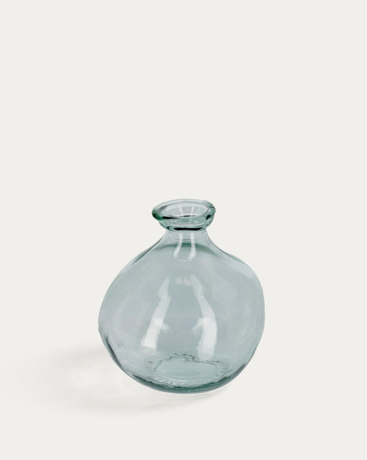 Gerro Brenna de vidre transparent 100% reciclat 18 cm