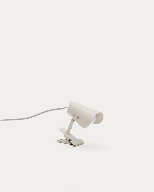Petite lampe avec pince Jula en métal gris