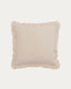 Housse de coussin Nacha en coton et lin rose 45 x 45cm