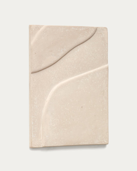 Cuadro Mirta de papel maché beige 40 x 58 cm