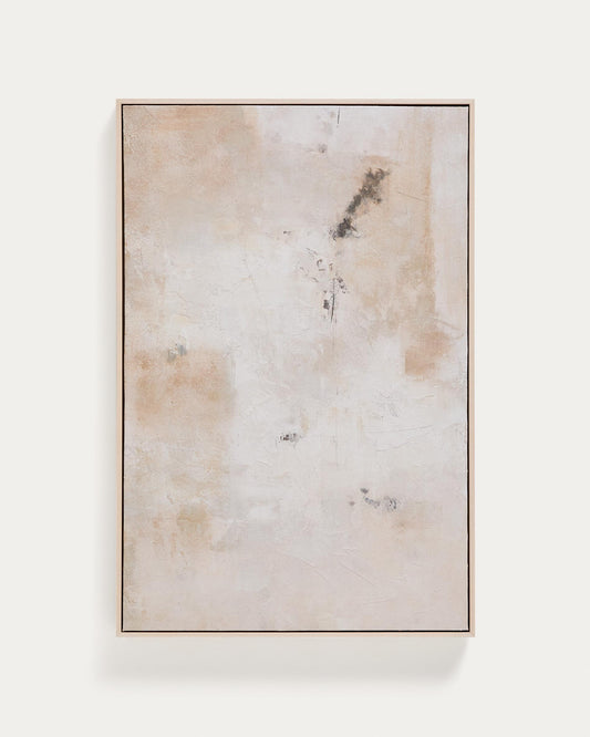 Cuadro abstracto Silpa beige 60 x 90 cm