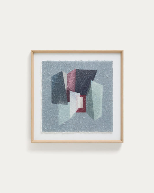 Cuadro Veluni de papel reciclado multicolor 60 x 60 cm