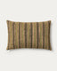 Funda de coixí Dorevi barreja de seda jacquard de ratlles verdes 40x60 cm
