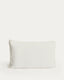 Funda de coixí Sirale 100% cotó setí acabat rentat blanc 45 x 110 cm