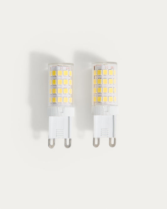 Set Bulb de 2 bombetes LED Bulb G9 de 4W i 60 mm llum càlida