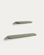 Set Arely de 2 prestatges de MDF amb acabat lacat verd 35 cm / 55 cm