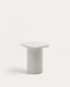 Table d'appoint Macarella en ciment blanc 48 x 47 cm
