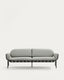 Sofà 3 places d'exterior Joncols d'alumini amb acabat pintat gris 224 cm