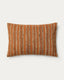 Funda de coixí Dorevi barreja de seda jacquard ratlles taronges 40x60 cm