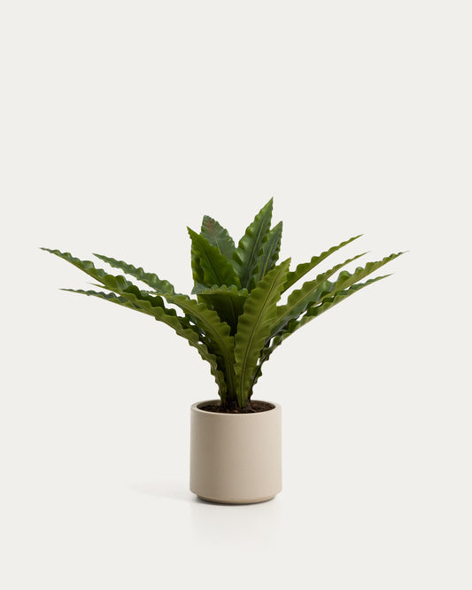 Planta artificial Neottopteris amb test blanc 70 cm