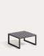 Taula auxiliar 100% exterior Comova d'alumini negre 60 x 60 cm