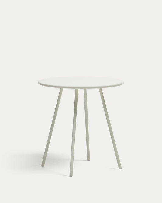 Taula rodona d'exterior Montjoi d'acer amb acabat blanc Ø 70 cm